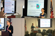 Collage of four women speakers at WiDS 2020