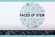 screen shot of Faces of Stem video logo