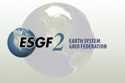illustration of the Earth overlaid with ESGF logo