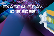 exascale day with the date and a colorful simulation