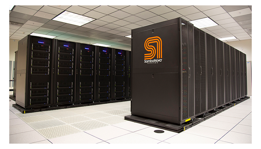 supercomputer with SambaNova logo on the side