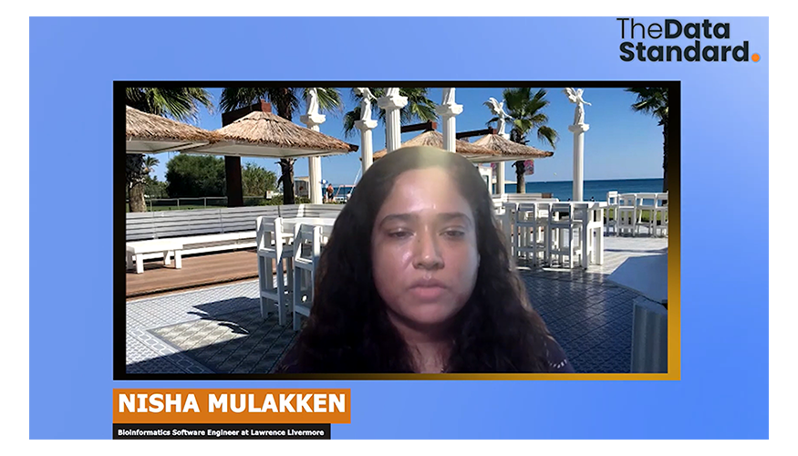 screen shot of Nisha speaking on video chat