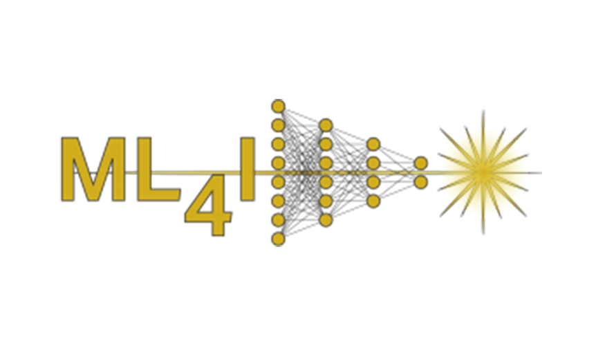 ML4I logo with neural network and starburst