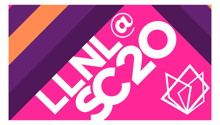LLNL at SC20 logo in bright color blocks