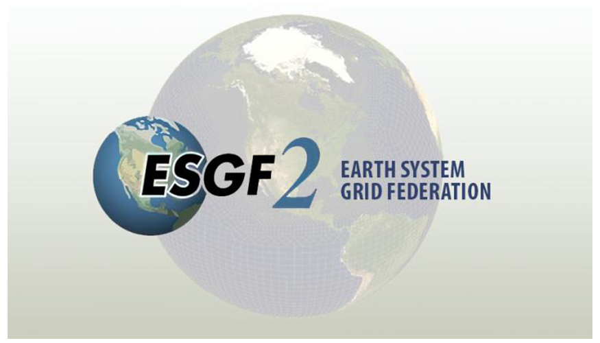 illustration of the Earth overlaid with ESGF logo
