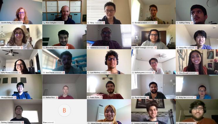 screen shot of webex meeting participants in video chat