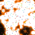abstract image of data points and simulated background