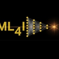 ML4I logo with image of neural network on black background