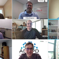 screen shot of 3x3 video chat of ADAPD team members